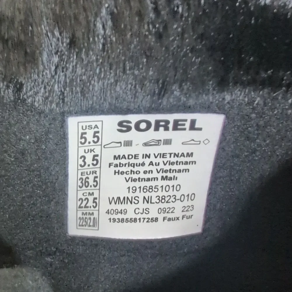 Sorel 5.5 Whitney II Tall Lace Black Waterproof Winter Boots, NEW